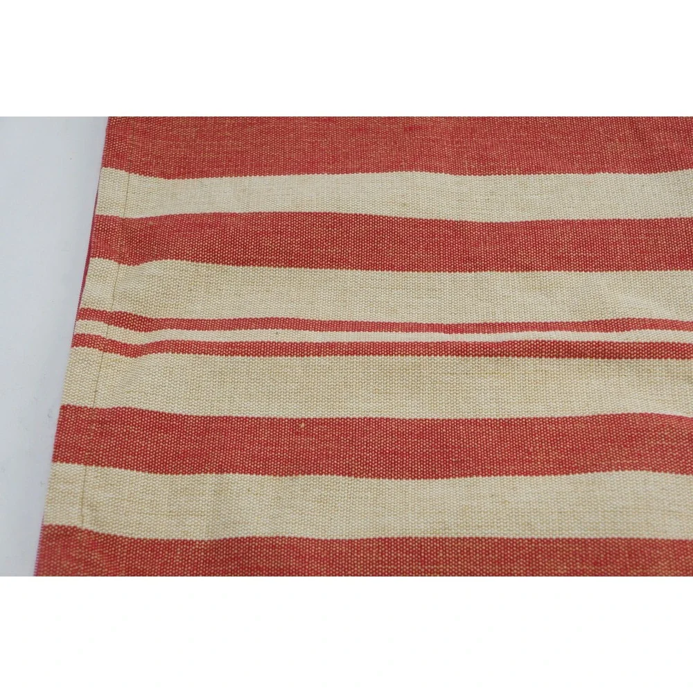 Lauren Ralph Lauren Pillow‎ Sham 20x20 Red Striped Woven Cotton Blend New
